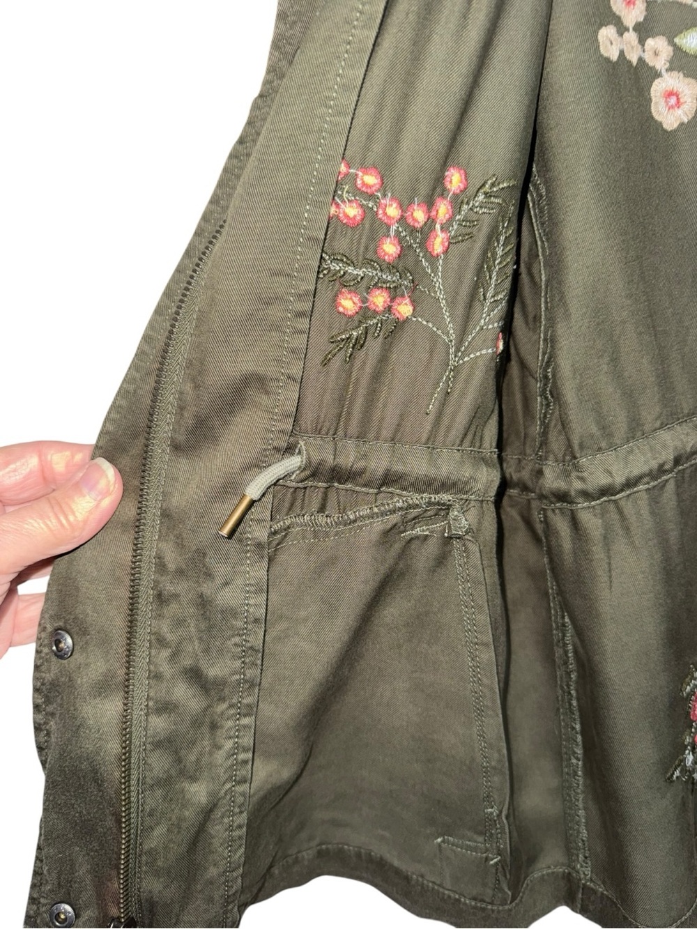 American Eagle Army Green Hooded Utility Jacket, Size X-Small - Picture 5 of 15